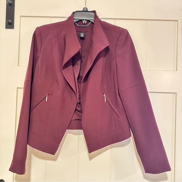 White House Black Market Jackets & Blazers - White House Black Market Women's Burgundy Jacket